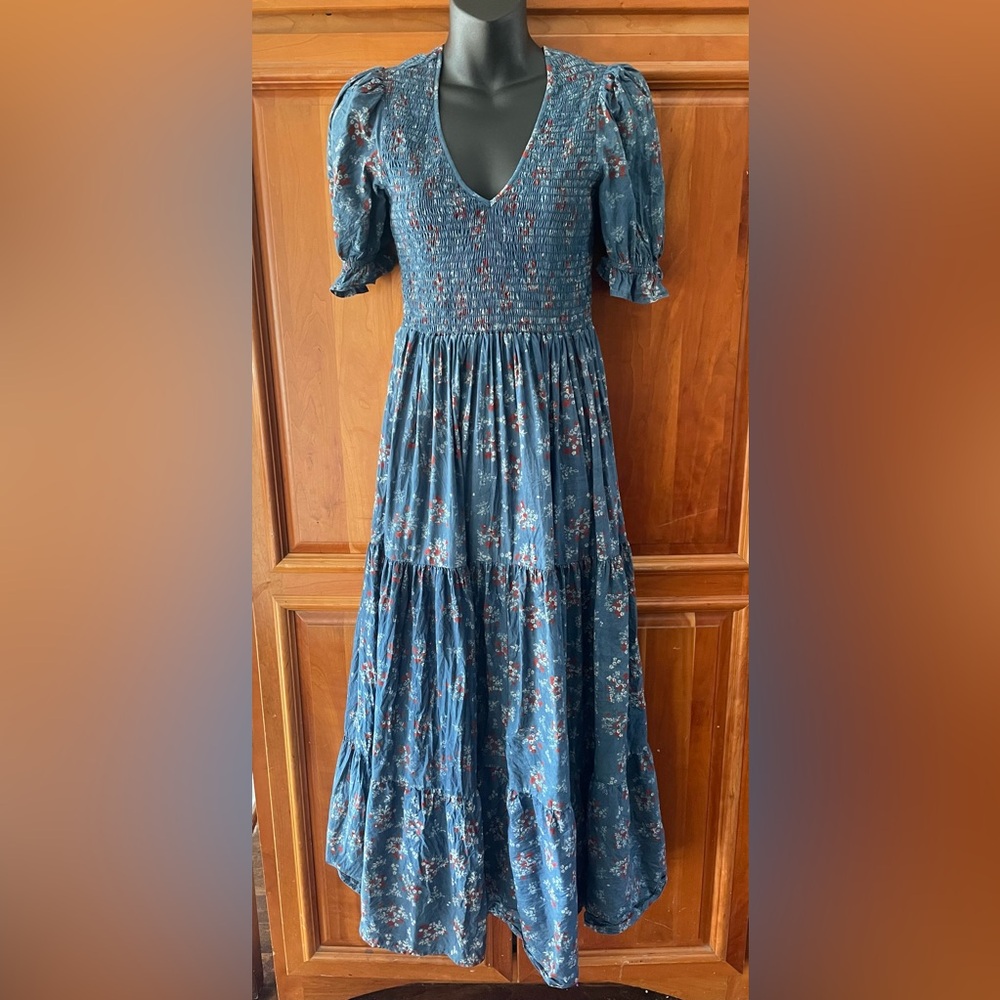 Christy Dawn floral blue Brooklyn Dress